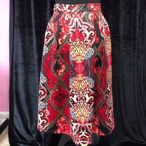 Floral print paisley skirt